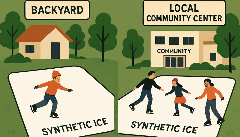 Synthetic Ice Surfaces for Home and Community Fun