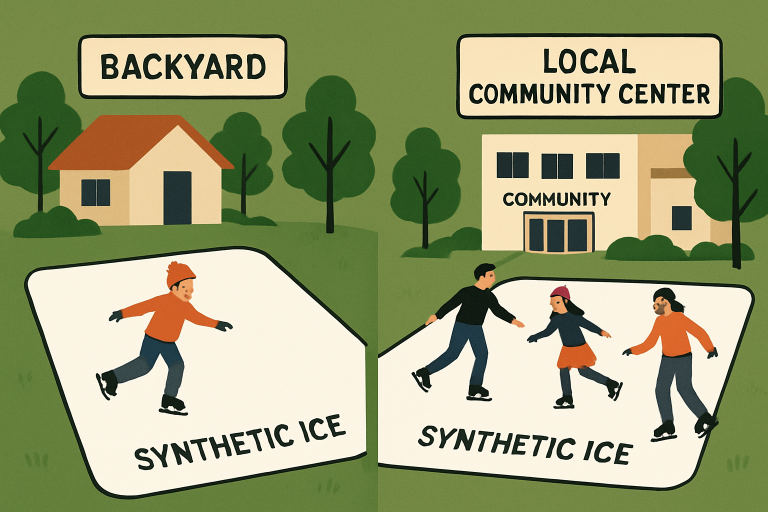 Synthetic Ice Surfaces for Home and Community Fun